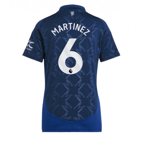 Fotballdrakt Dame Manchester United Lisandro Martinez #6 Bortedrakt 2024-25 Kortermet